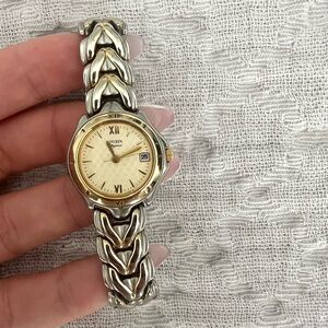 Citizen Elegance Watch Silver Gold Tone Women's One Size